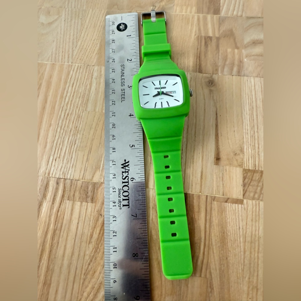 Framed Impact Rectangular Bright Green Silicone W… - image 7